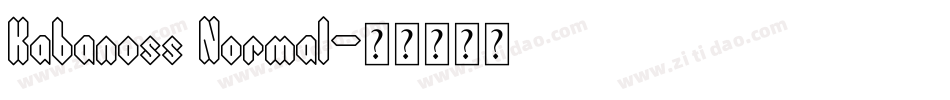Kabanoss Normal字体转换
